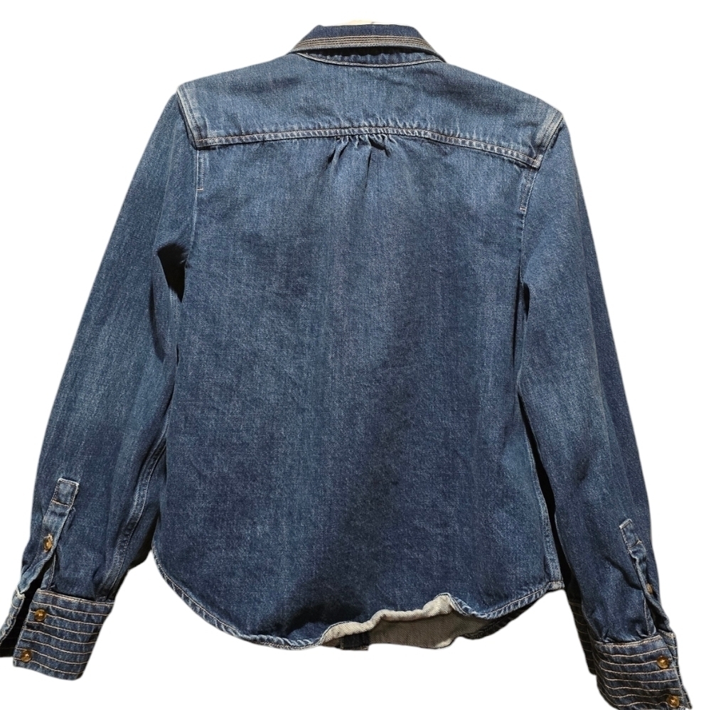 FRAME trapundo Long Sleeve Button-Up denim - Picture 7 of 7